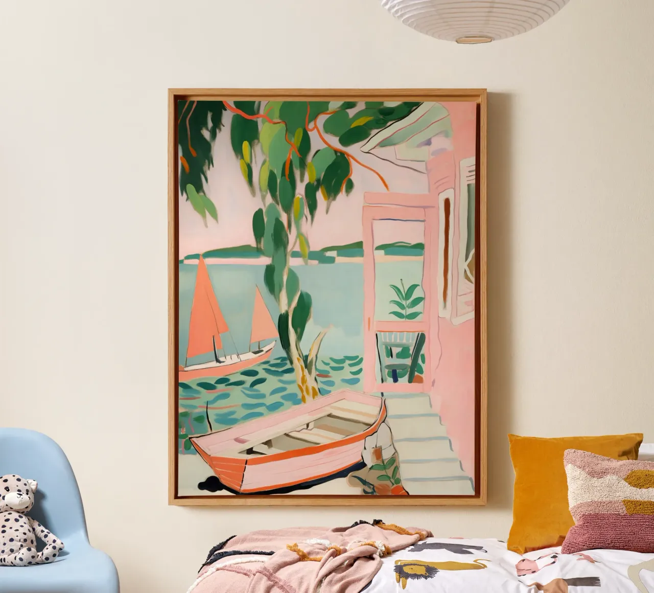 Boat tela con Cornice a cassetta da Artsy Bessy