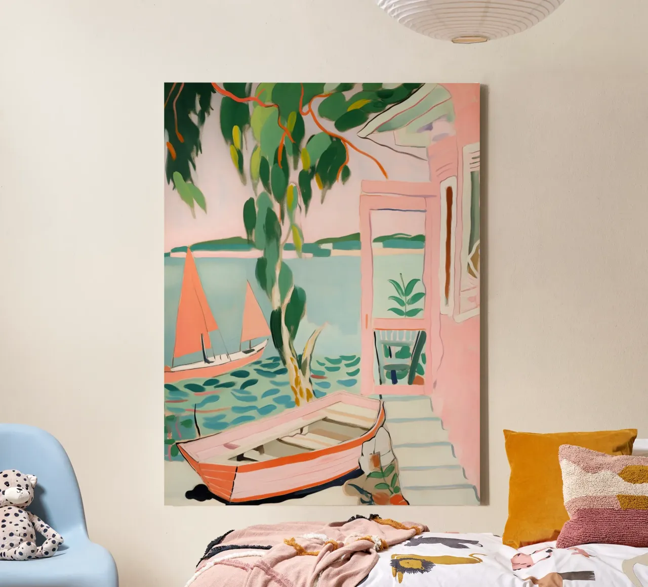 Boat tela con Cornice a cassetta da Artsy Bessy