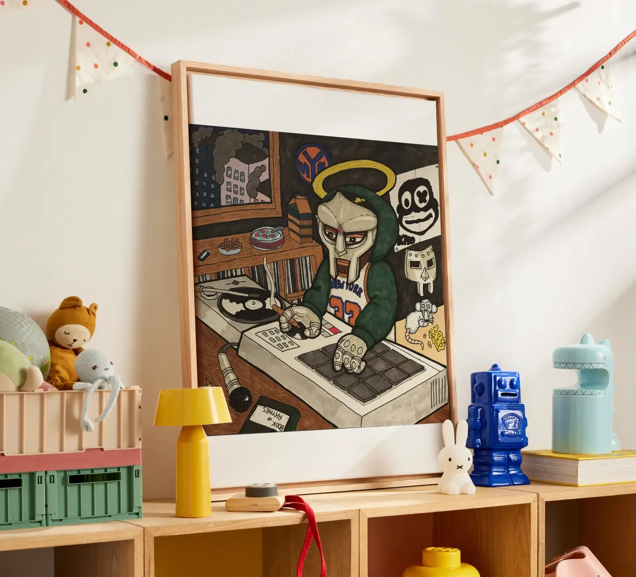 MF DOOM Tribut (Remastered) Leinwand mit Schattenfugenrahmen von Jonathan Phillips