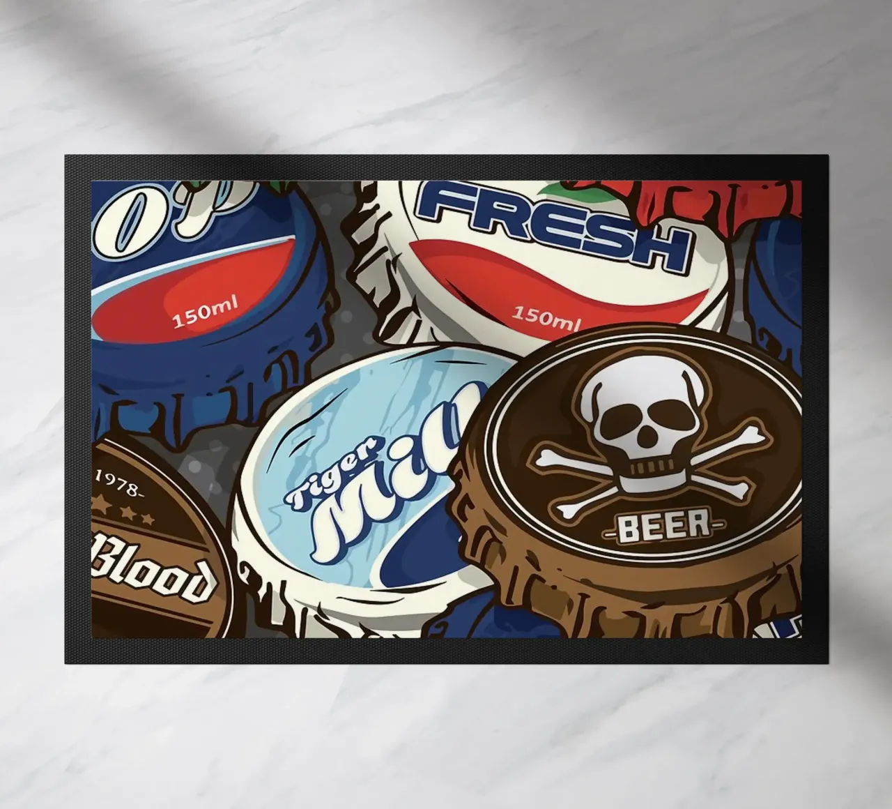 Birra e soda zerbino da mesa