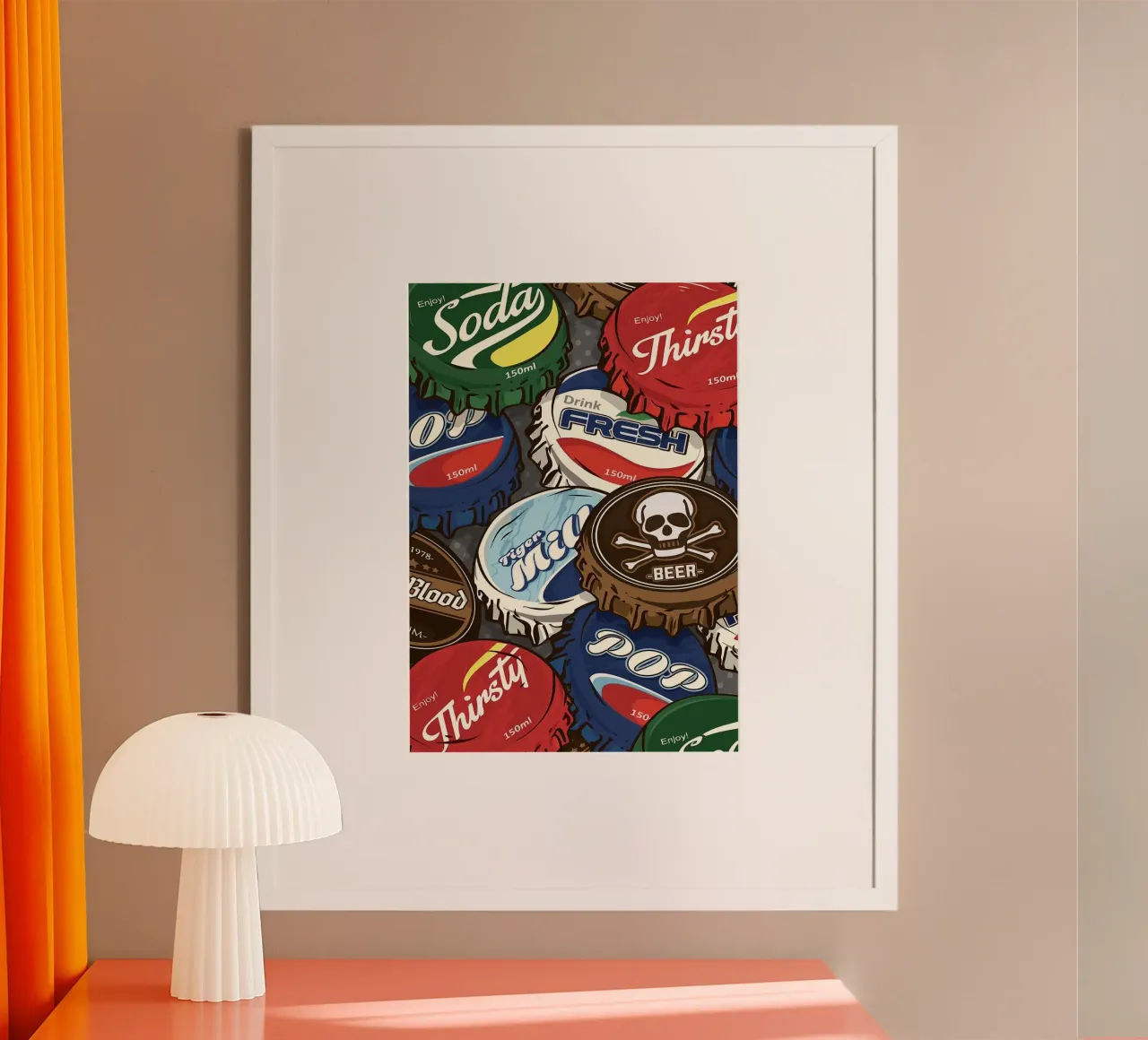 Birra e soda poster da mesa