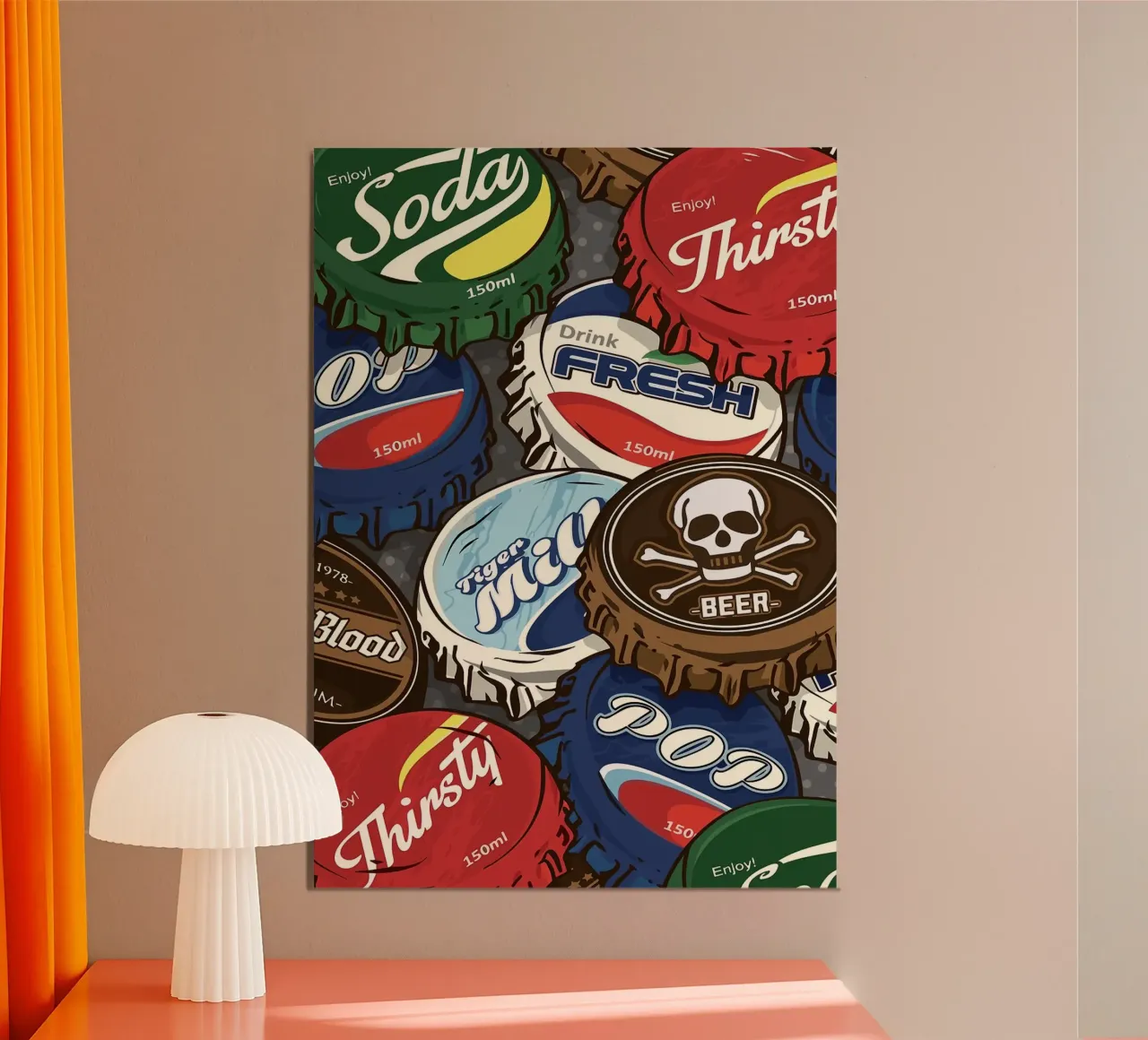 Birra e soda poster da mesa