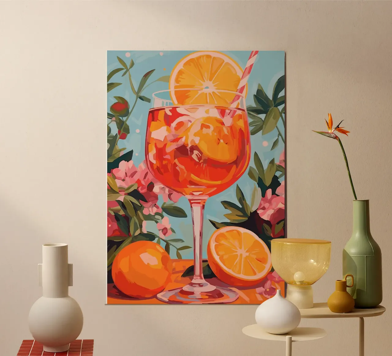 Aperol Spritz poster con telaio in alluminio da mesa