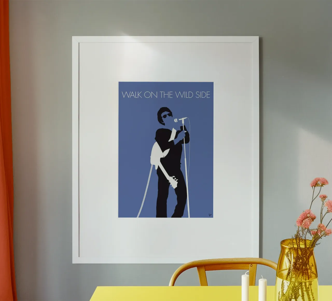 Lou Reed - Walk On The Wild Side di Chungkong poster con telaio in alluminio da jammie