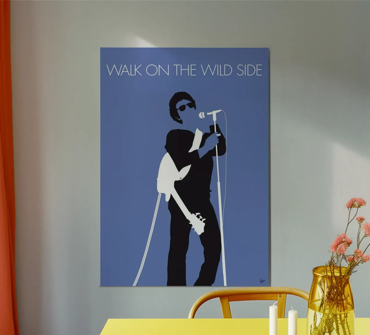Lou Reed - Walk On The Wild Side di Chungkong poster con telaio in alluminio da jammie