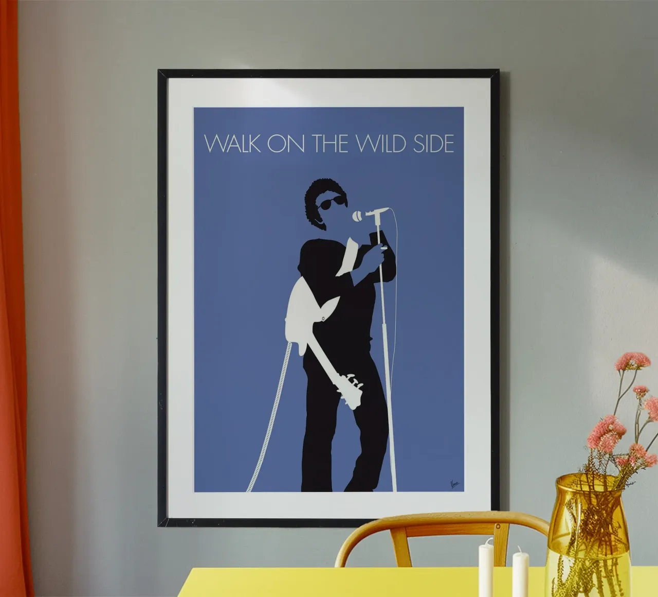 Lou Reed - Walk On The Wild Side di Chungkong poster con telaio in alluminio da jammie