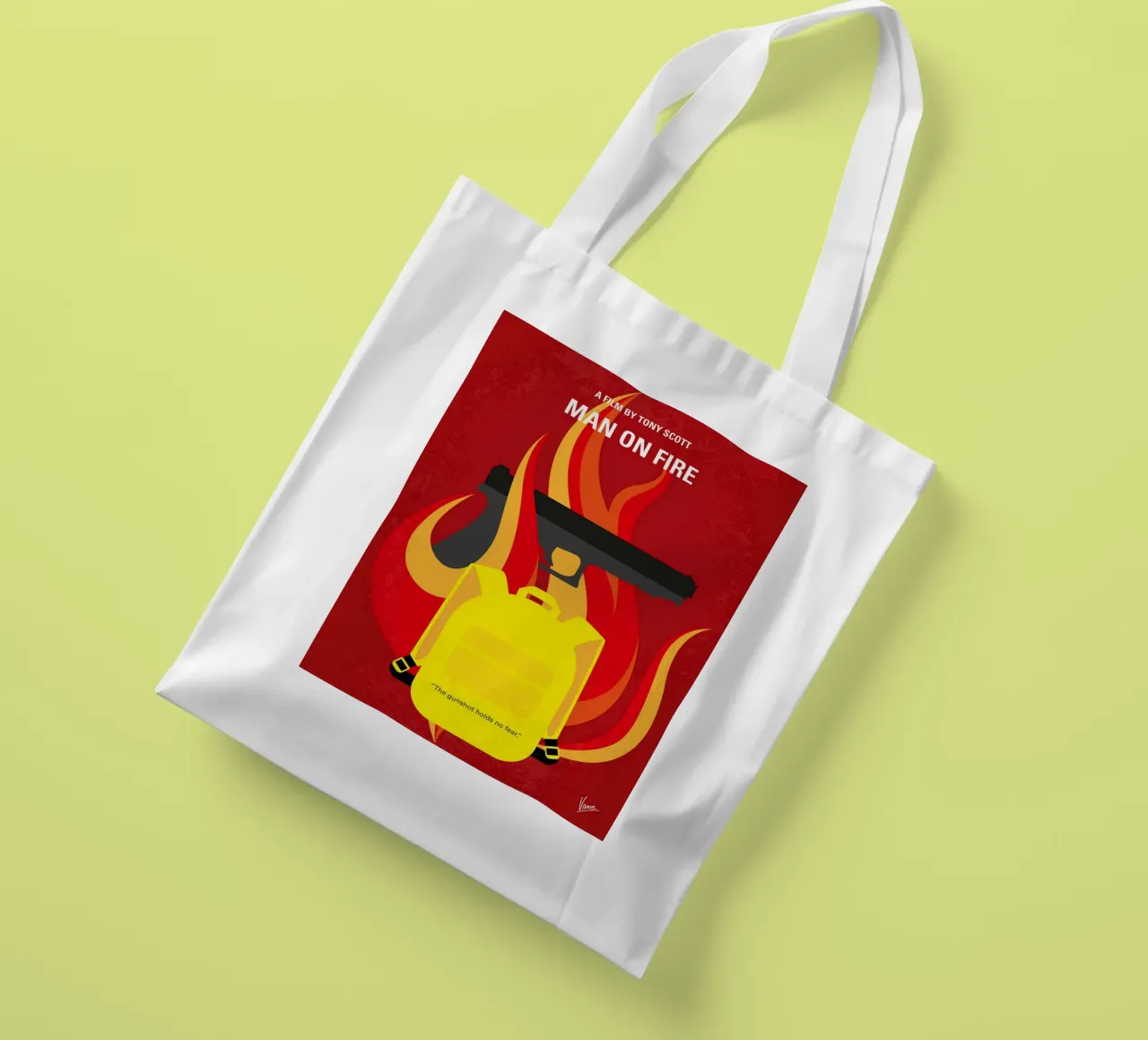 Uomo in fiamme di Chungkong borsa in juta da jammie