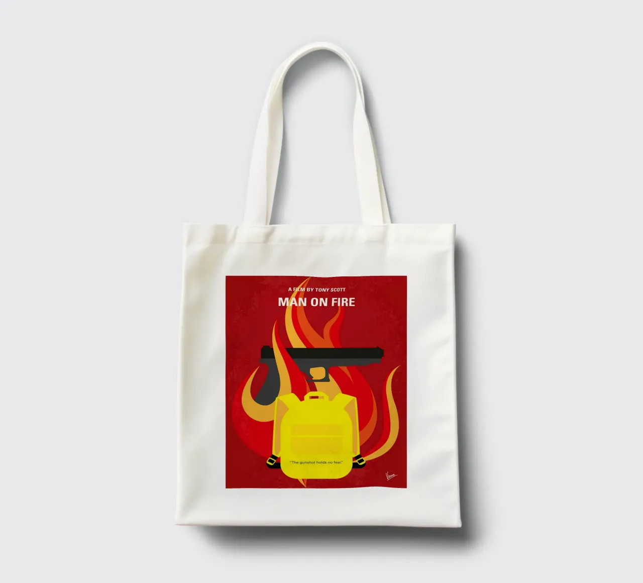 Uomo in fiamme di Chungkong borsa in juta da jammie