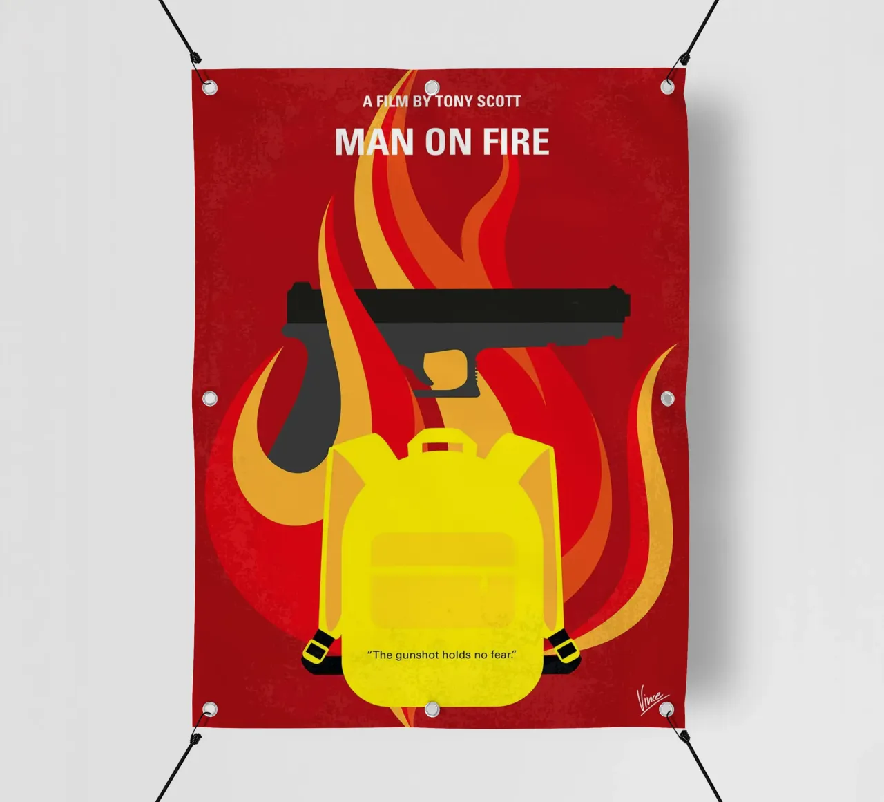 Uomo in fiamme di Chungkong telo in pvc da jammie