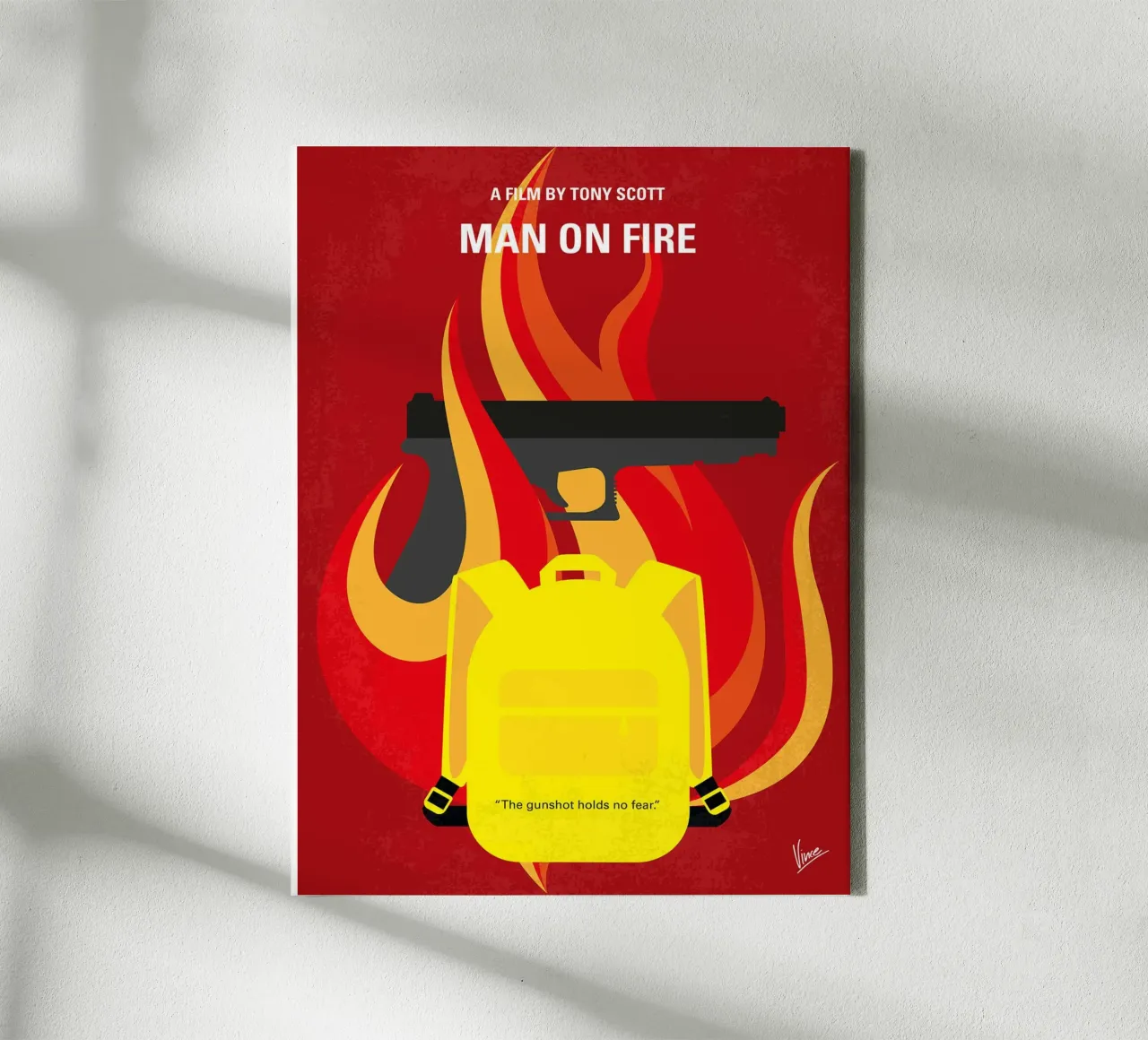 Man on Fire by Chungkong canvas with Floater frame by jammie