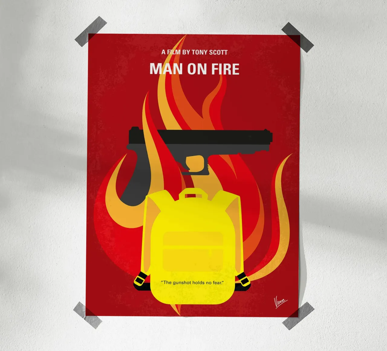 Uomo in fiamme di Chungkong poster con telaio in plastica da jammie