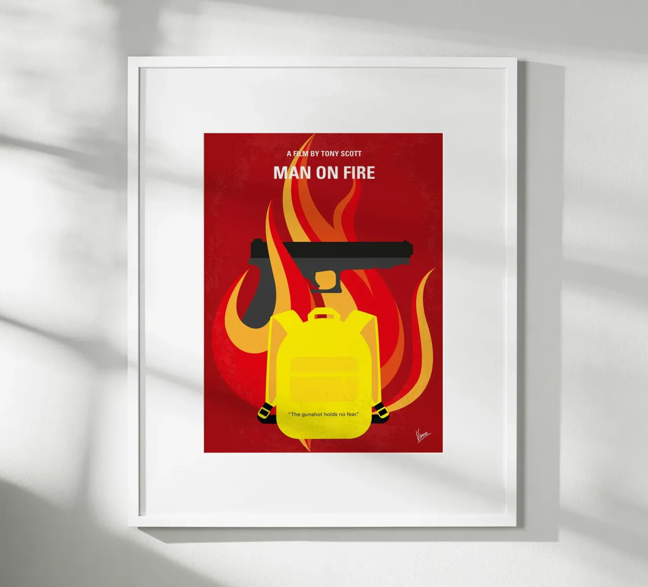 Uomo in fiamme di Chungkong poster con telaio in plastica da jammie