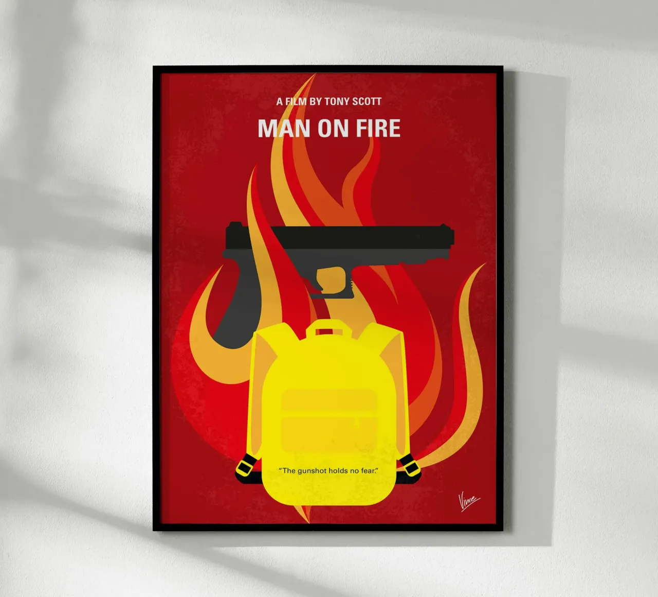 Uomo in fiamme di Chungkong poster con telaio in plastica da jammie