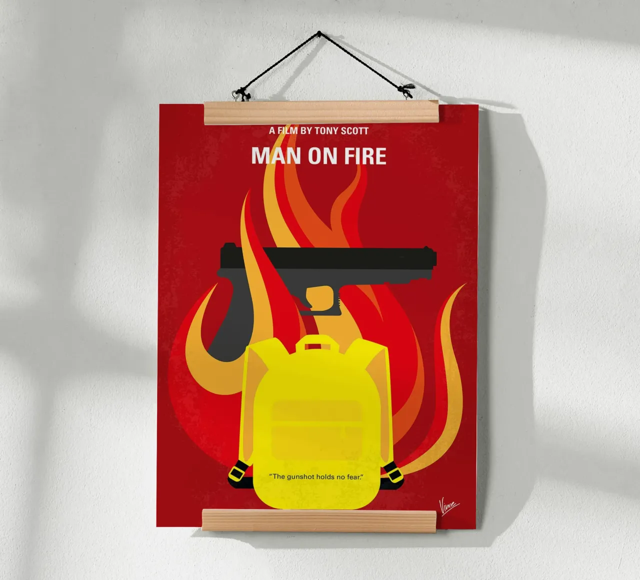 Uomo in fiamme di Chungkong poster con telaio in plastica da jammie