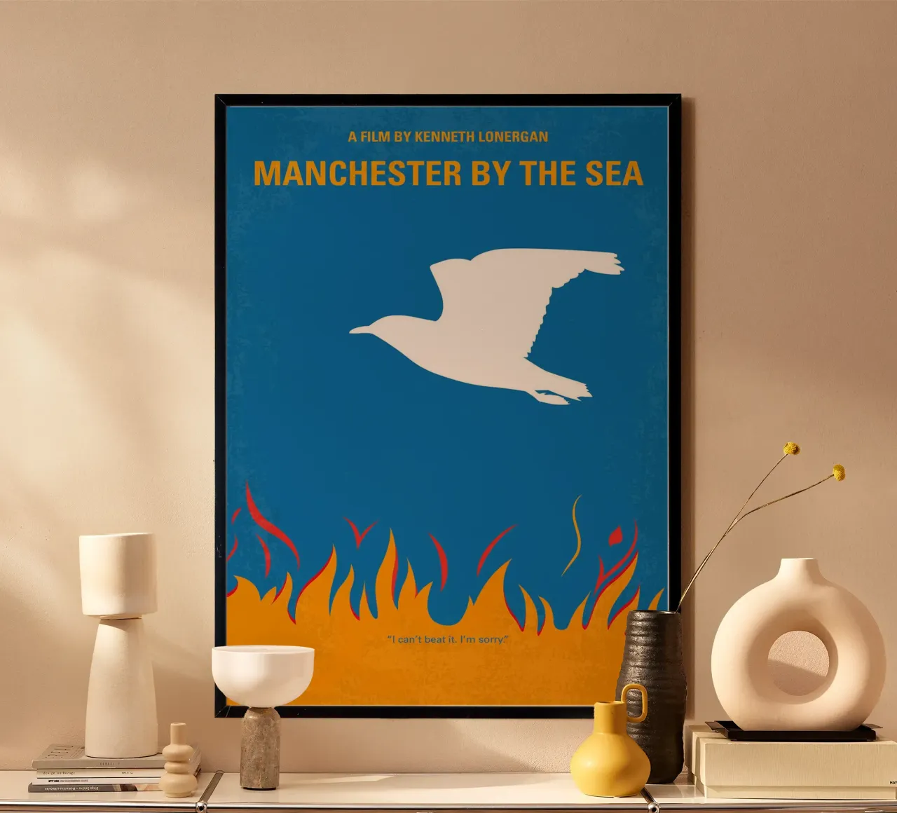 Manchester By The Sea di Chungkong poster con telaio in alluminio da jammie