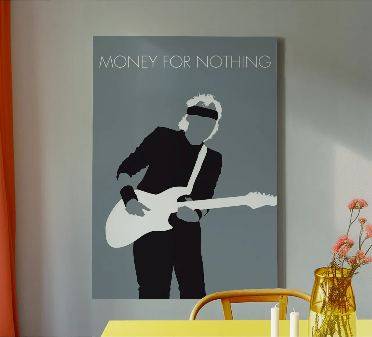 Mark Knopfler, Money for nothing di Chungkong tela con Cornice a cassetta da jammie