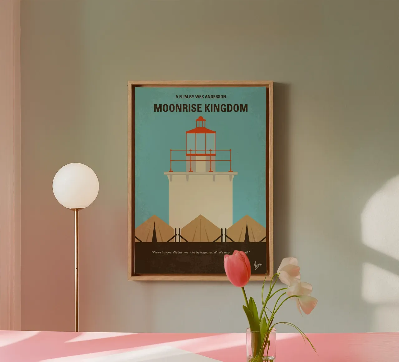 Moonrise Kingdom by Chungkong canvas with Floater frame by jammie