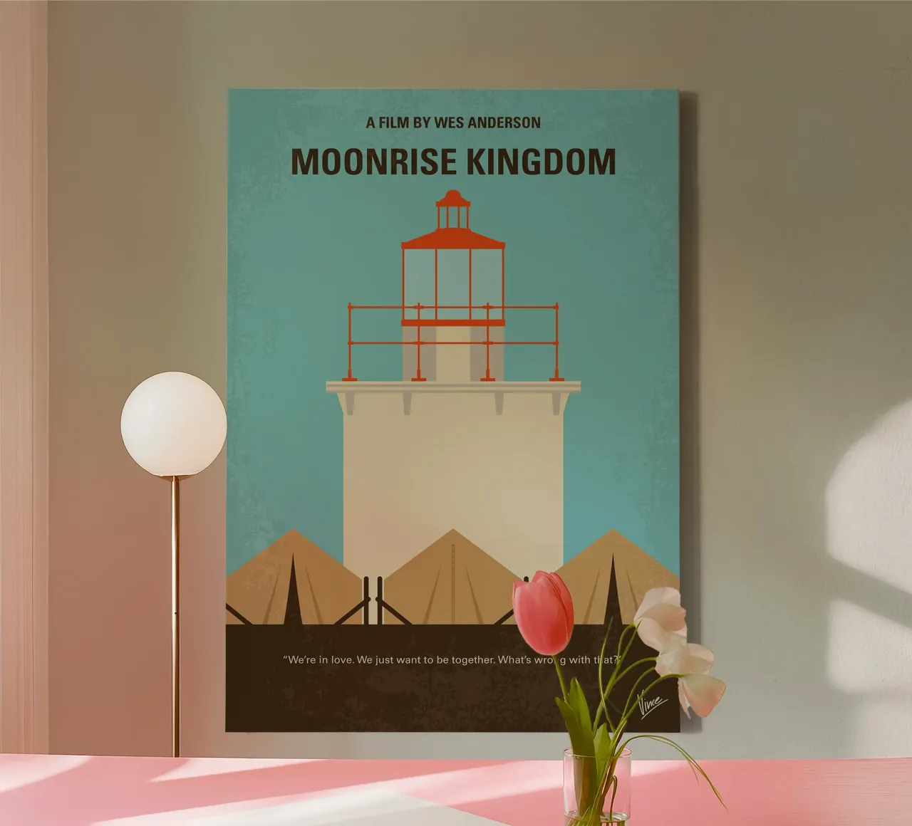 Moonrise Kingdom by Chungkong canvas with Floater frame by jammie