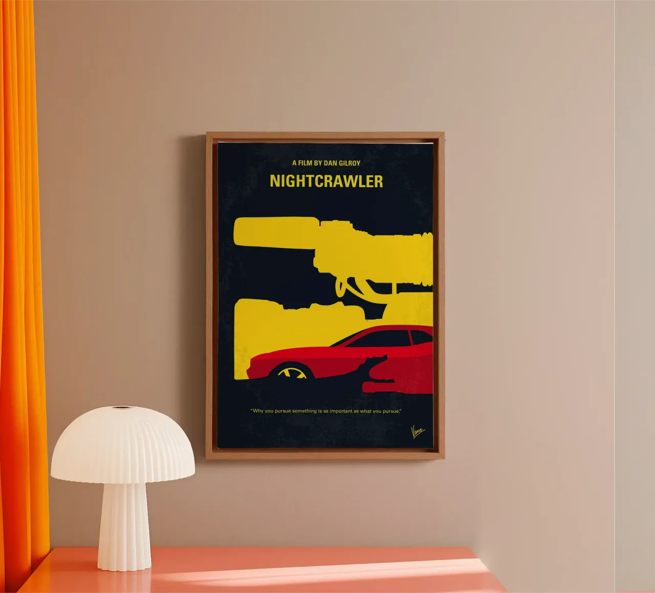 Nightcrawler door Chungkong canvas met Baklijst van jammie