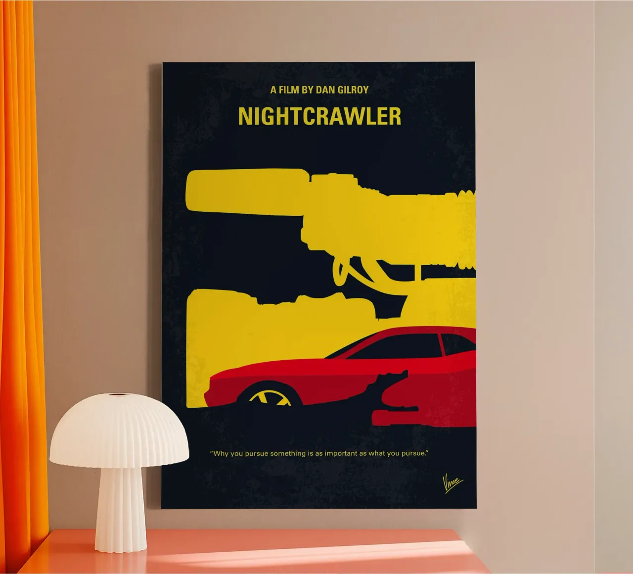 Nightcrawler door Chungkong canvas met Baklijst van jammie