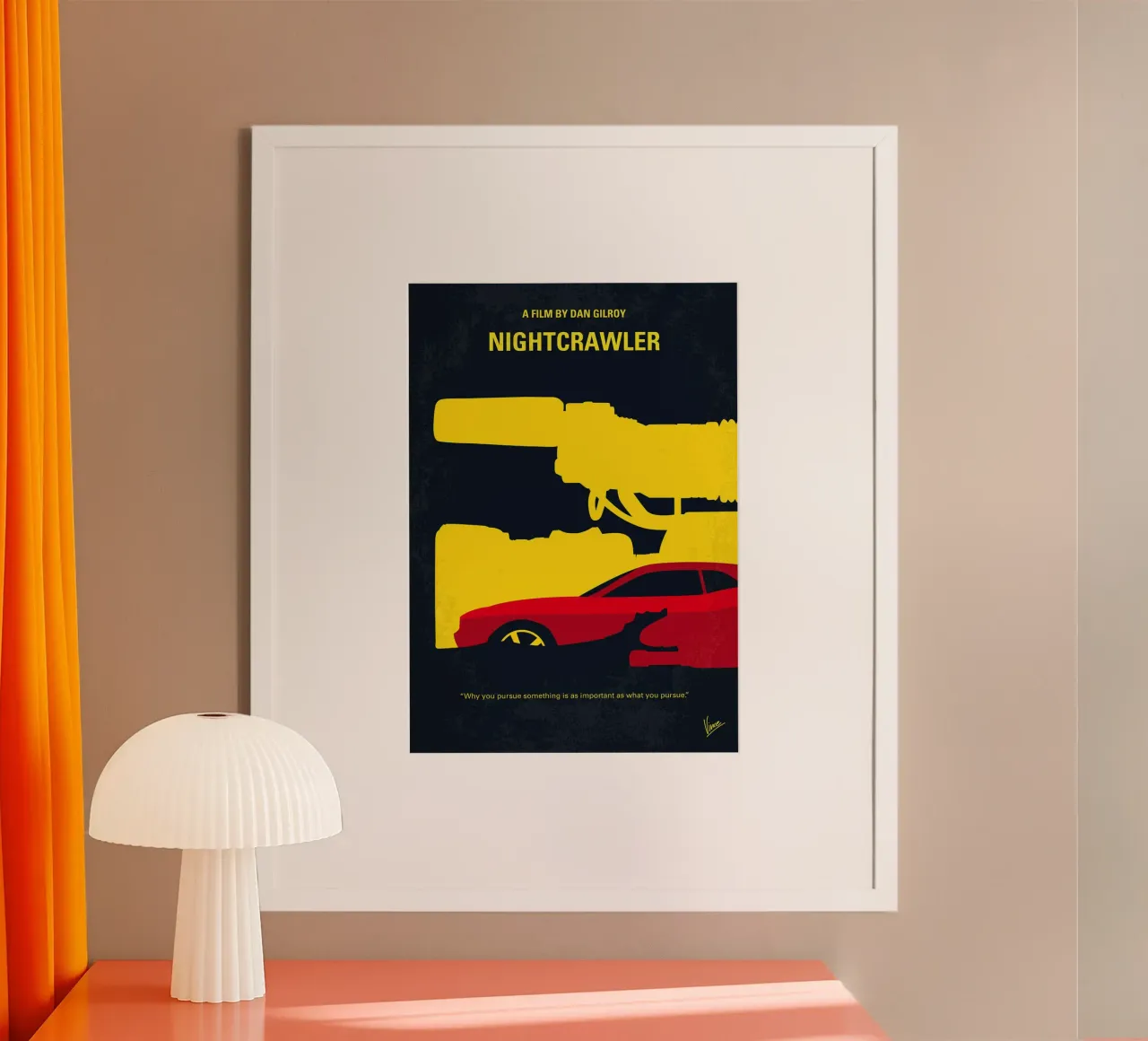Nightcrawler di Chungkong poster con telaio in alluminio da jammie