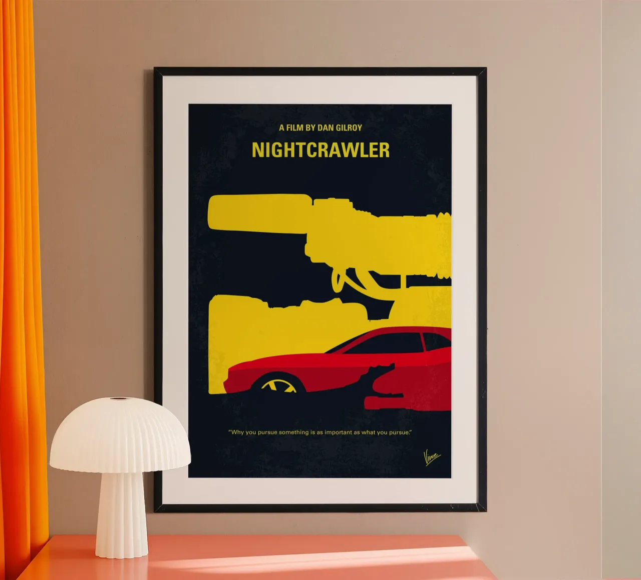 Nightcrawler di Chungkong poster con telaio in alluminio da jammie