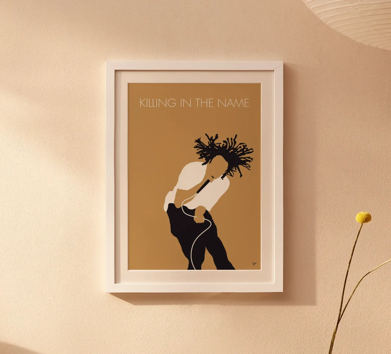 Rage Against the Machine, Killing in the Name di Chungkong poster con telaio in alluminio da jammie