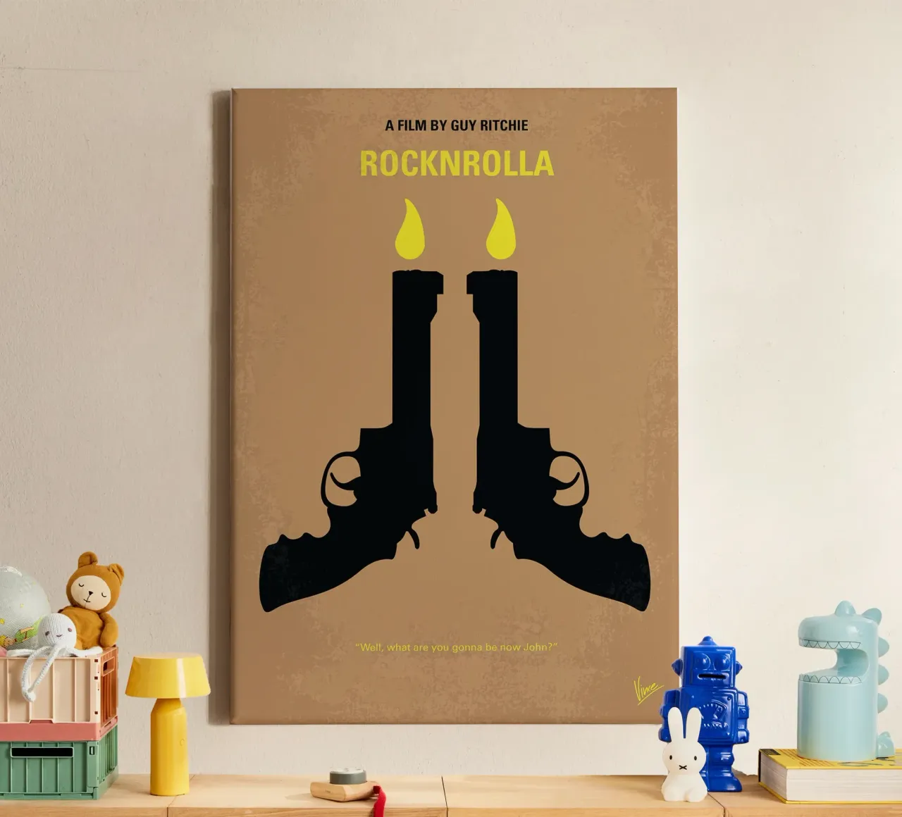 Rocknrolla door Chungkong canvas met Baklijst van jammie