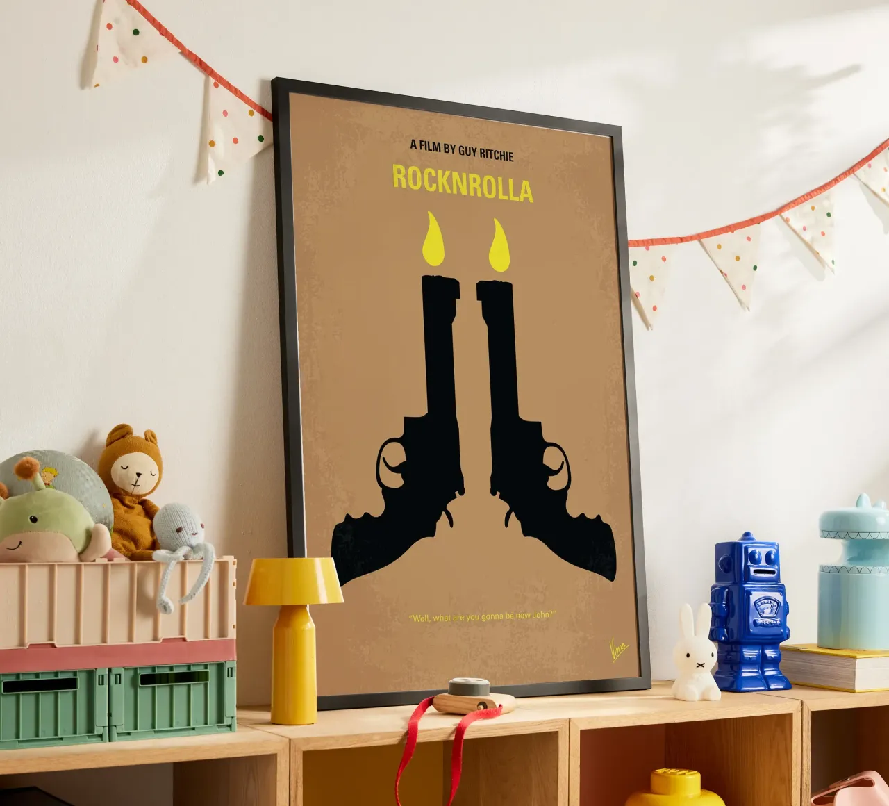 Rocknrolla di Chungkong poster con telaio in alluminio da jammie
