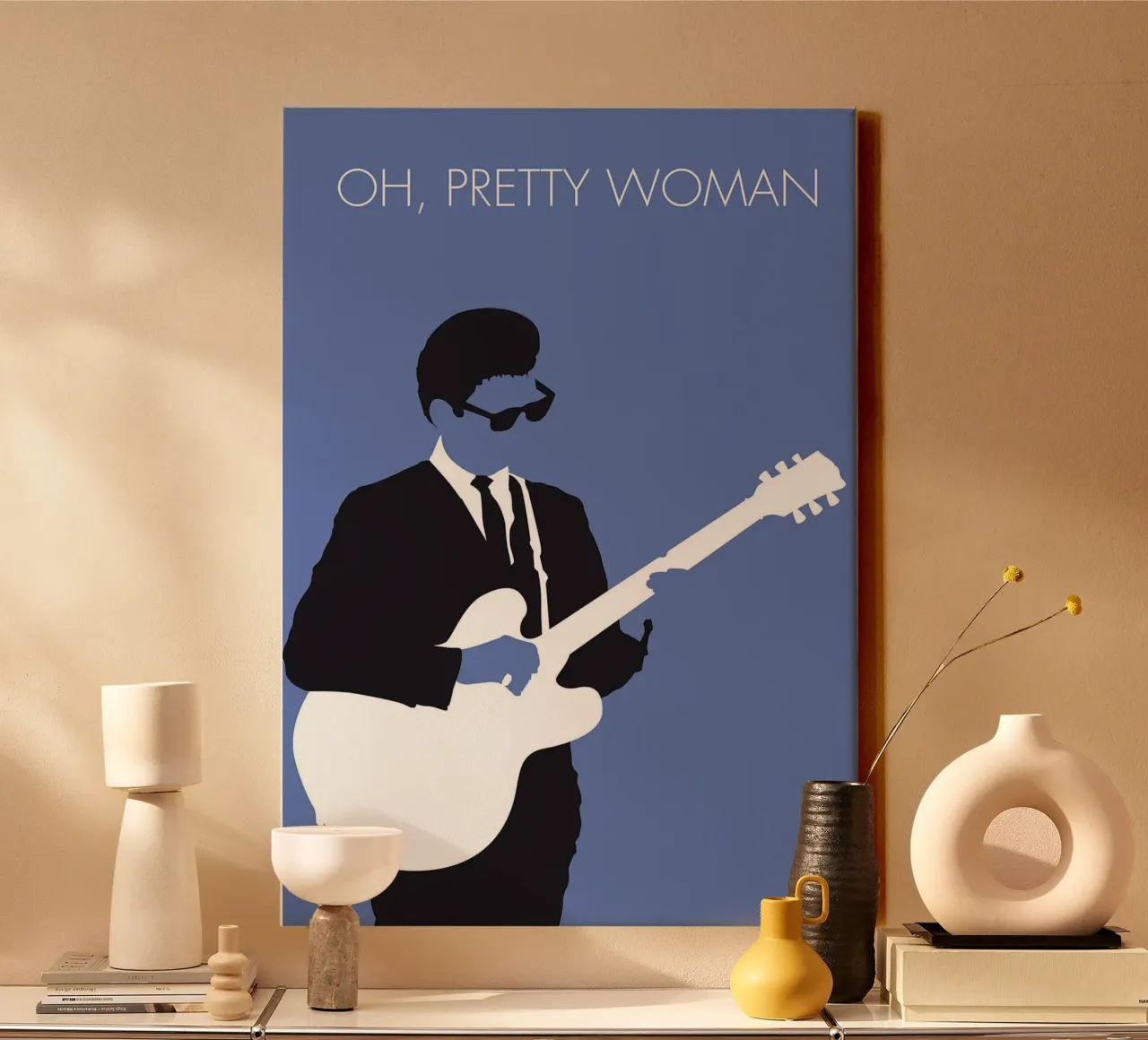 Roy Orbison - Oh, Pretty Woman di Chungkong tela con Cornice a cassetta da jammie