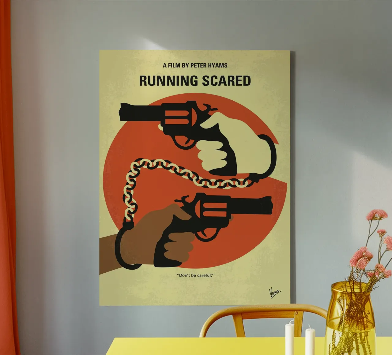 Running Scared von Chungkong Leinwand mit Schattenfugenrahmen von jammie