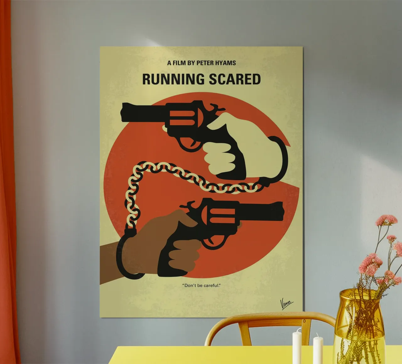 Correre con la paura di Chungkong poster con telaio in alluminio da jammie