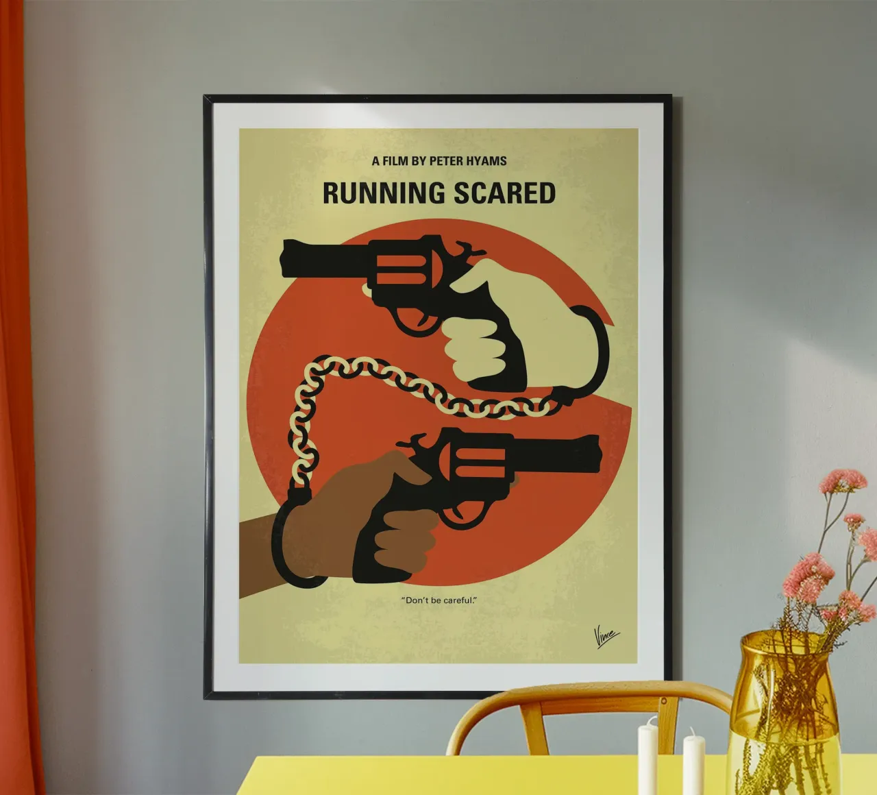 Correre con la paura di Chungkong poster con telaio in alluminio da jammie