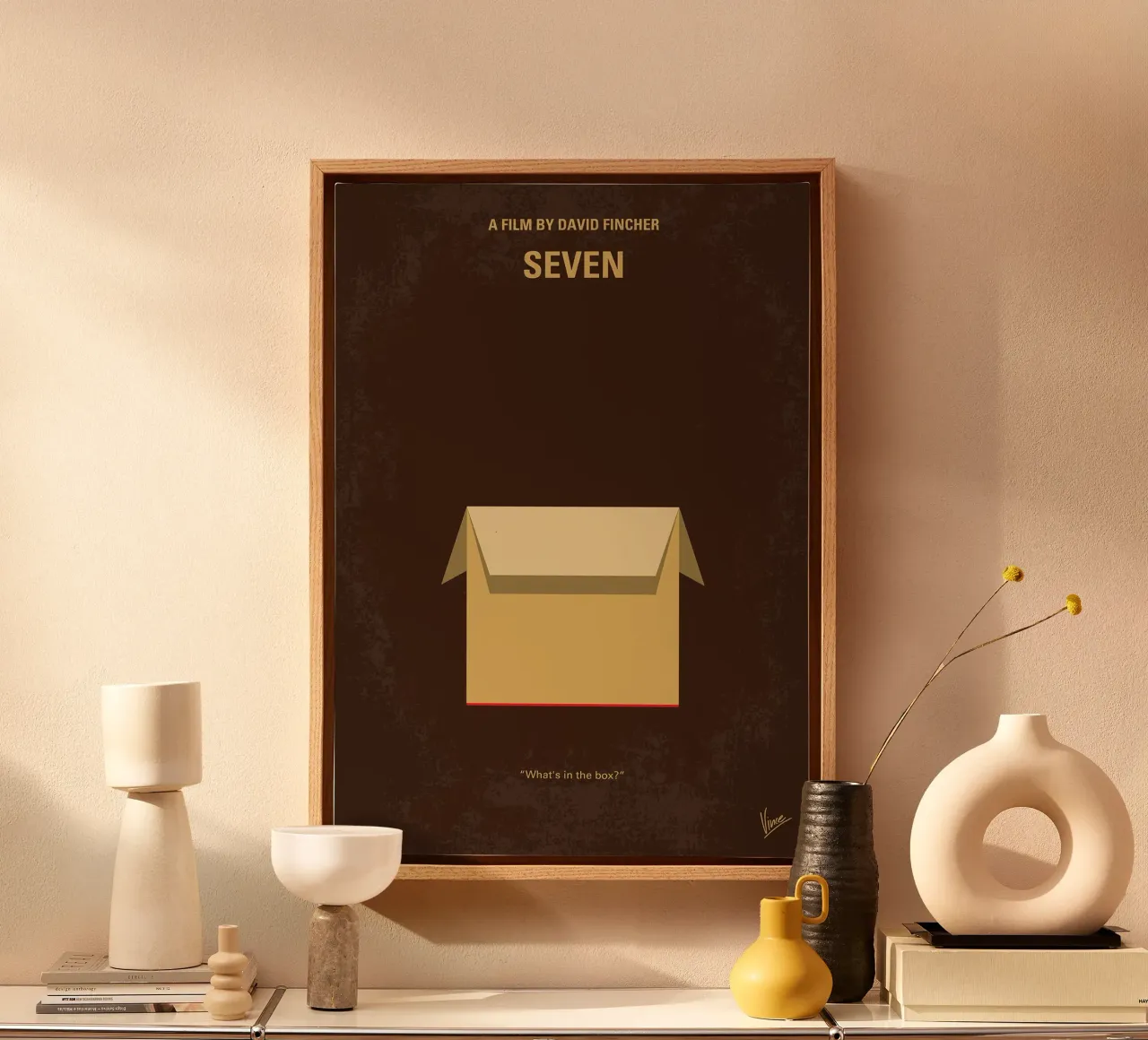 Zeven door Chungkong canvas met Baklijst van jammie