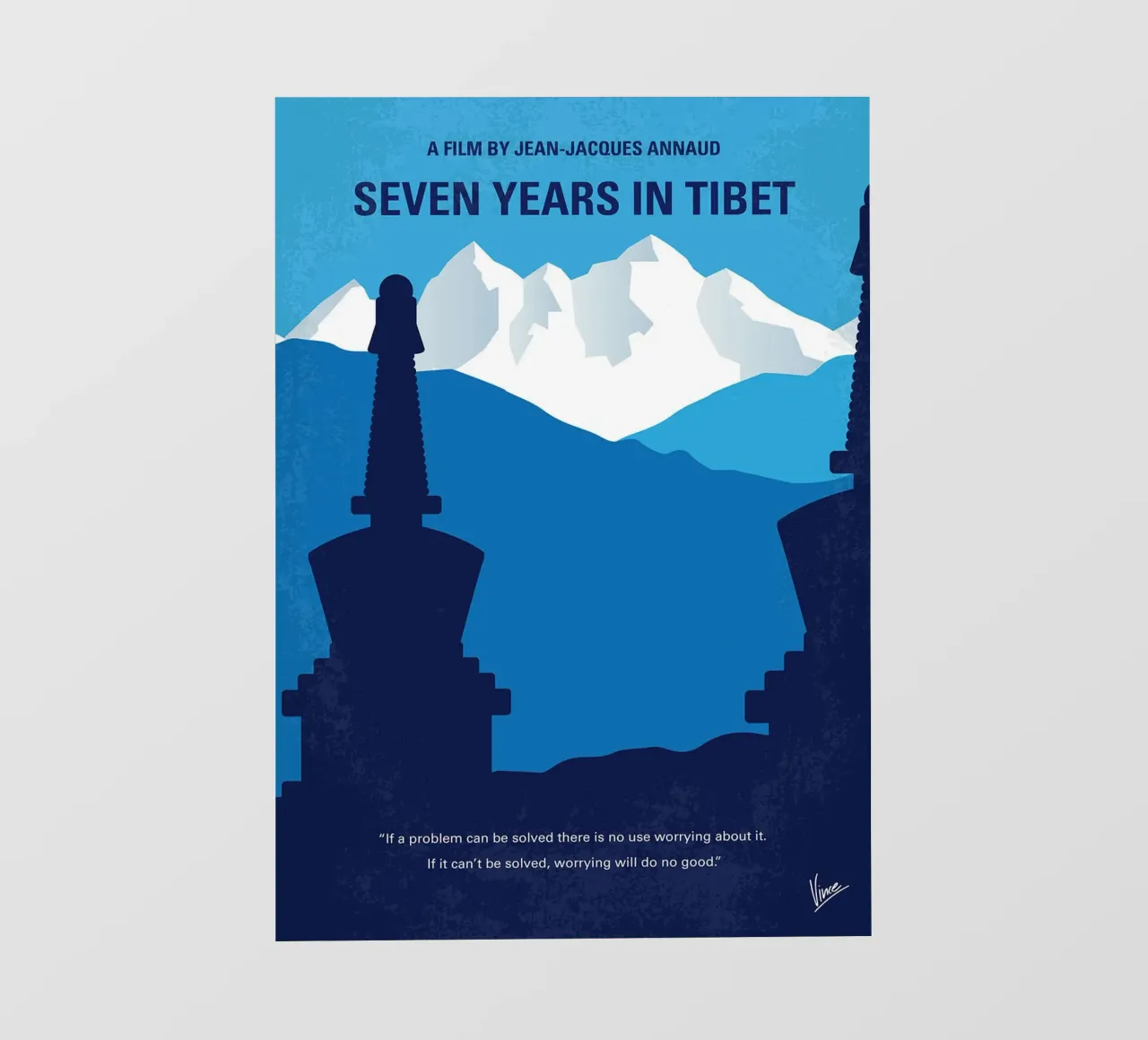 Sette anni in Tibet di Chungkong telo in pvc da jammie