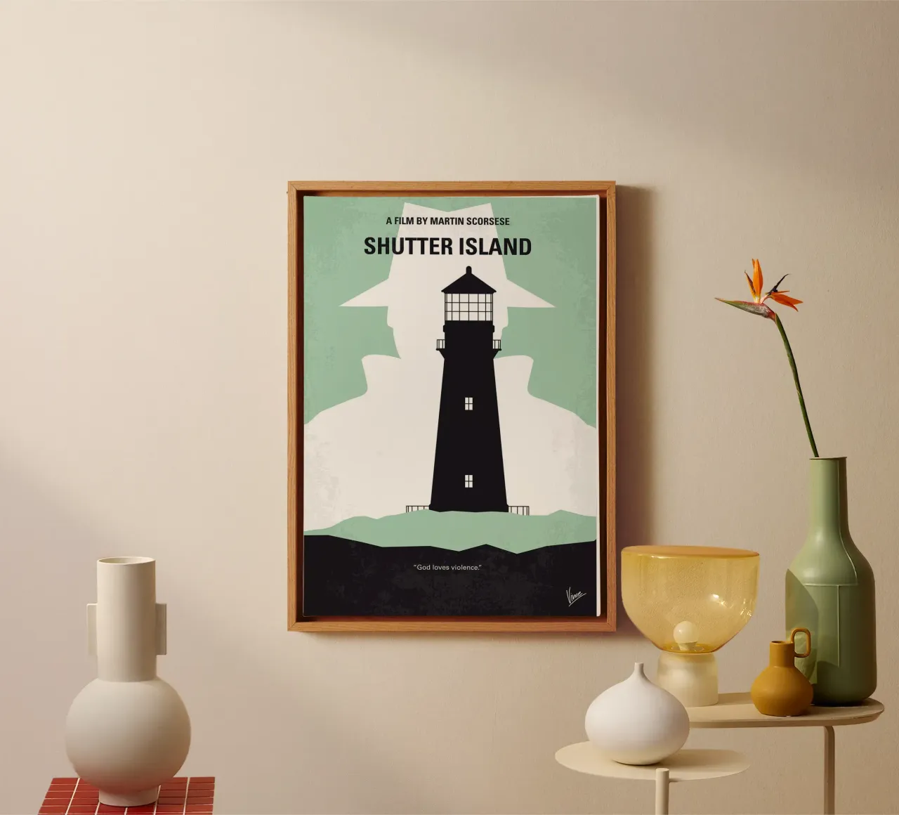 Shutter Island von Chungkong Leinwand mit Schattenfugenrahmen von jammie