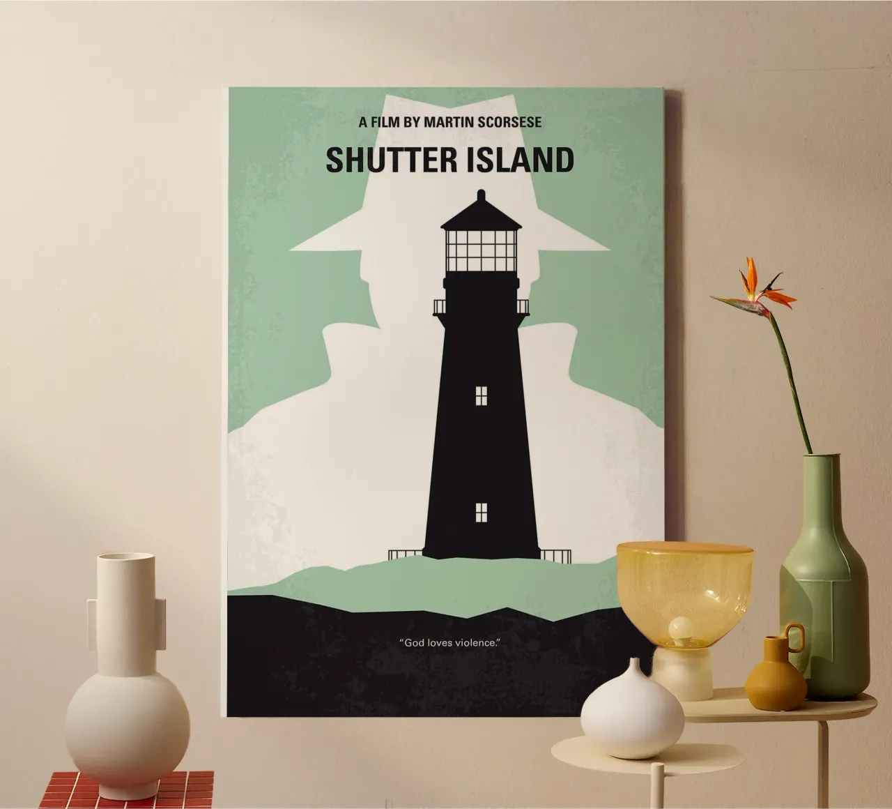 Shutter Island von Chungkong Leinwand mit Schattenfugenrahmen von jammie