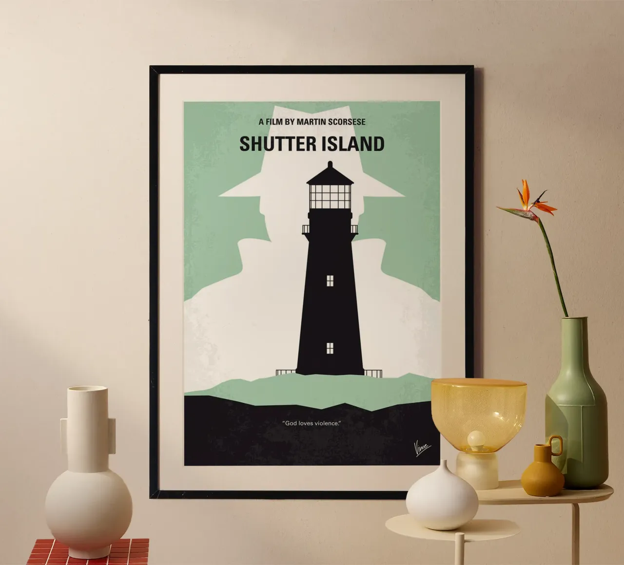 Shutter Island di Chungkong poster con telaio in plastica da jammie