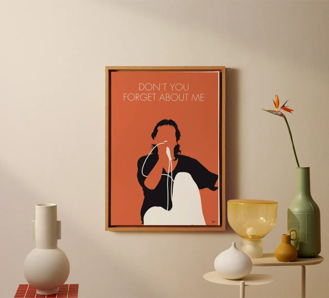 Simple Minds - Don't You Forget About Me by Chungkong lienzo con Marco flotante de jammie