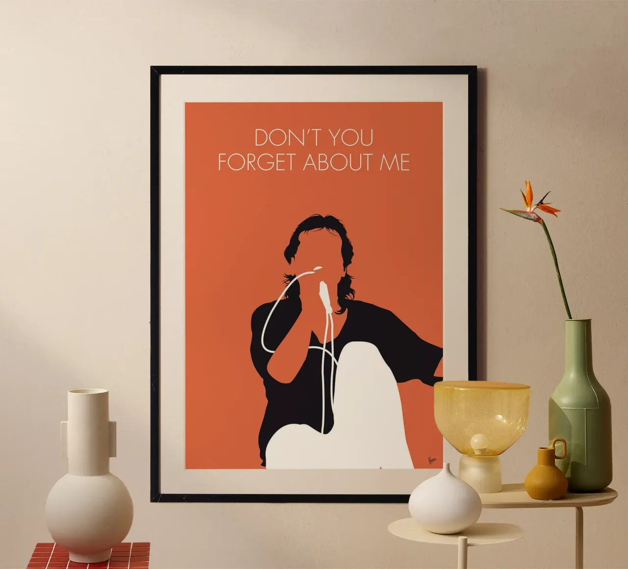 Simple Minds - Don't You Forget About Me di Chungkong poster con telaio in alluminio da jammie