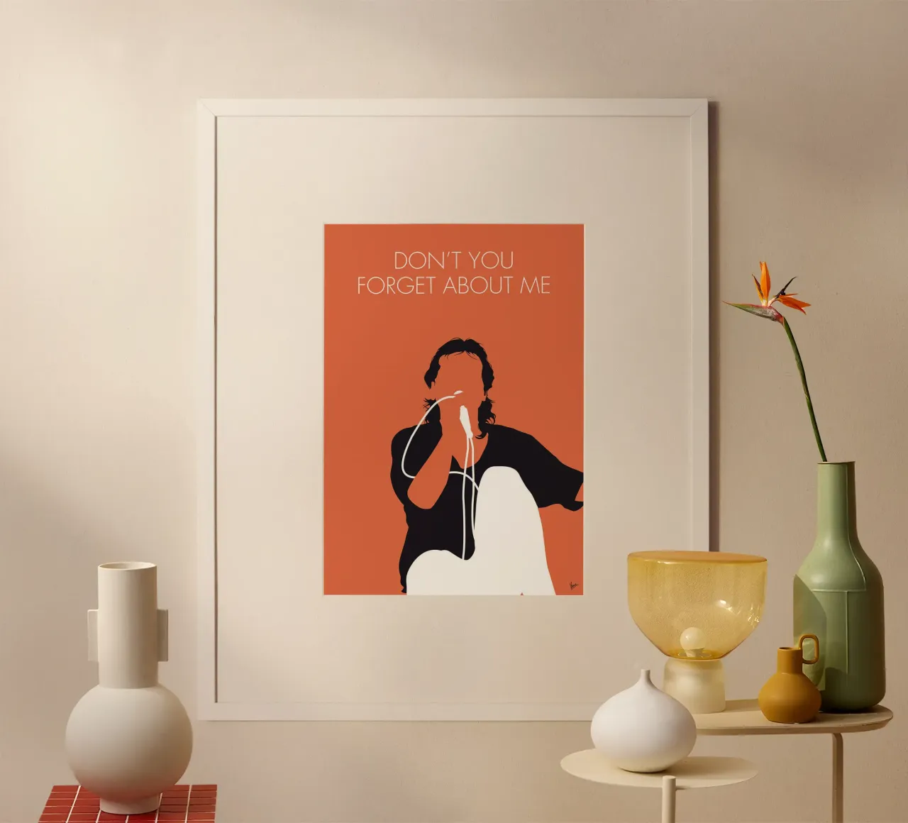 Simple Minds - Don't You Forget About Me di Chungkong poster con telaio in alluminio da jammie