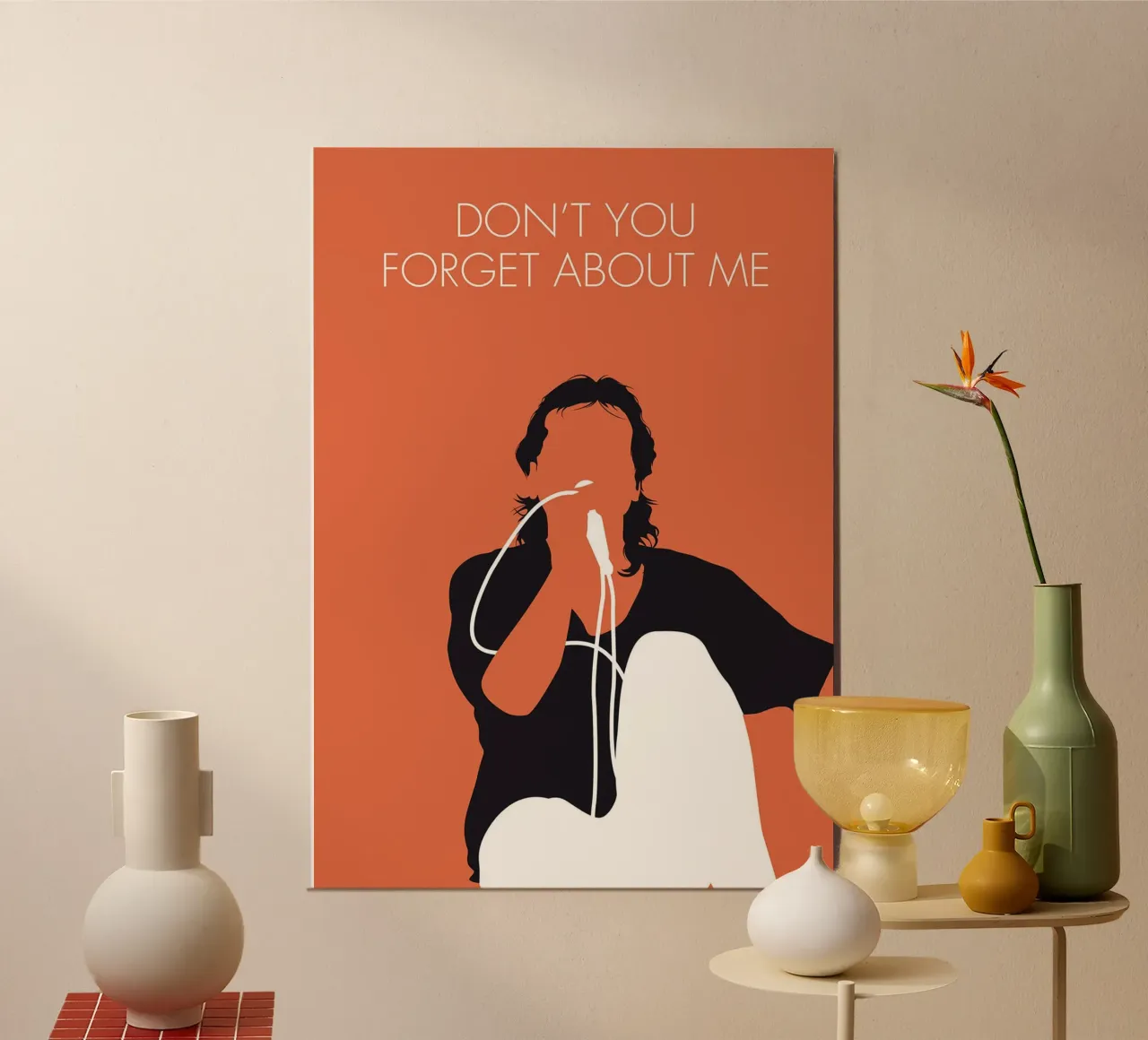 Simple Minds - Don't You Forget About Me di Chungkong poster con telaio in alluminio da jammie