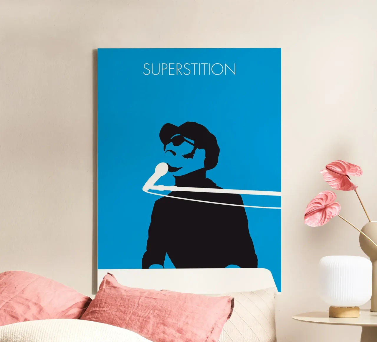 Stevie Wonder, Superstition von Chungkong Leinwand mit Schattenfugenrahmen von jammie