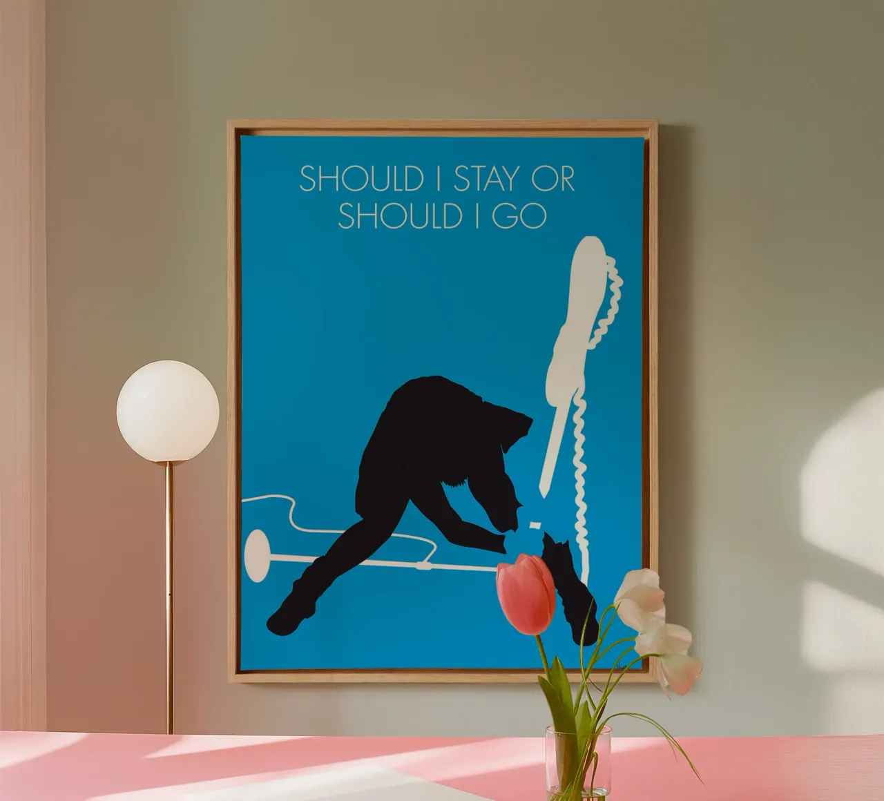 The Clash - Should I Stay Or Should I Go von Chungkong Leinwand mit Schattenfugenrahmen von jammie