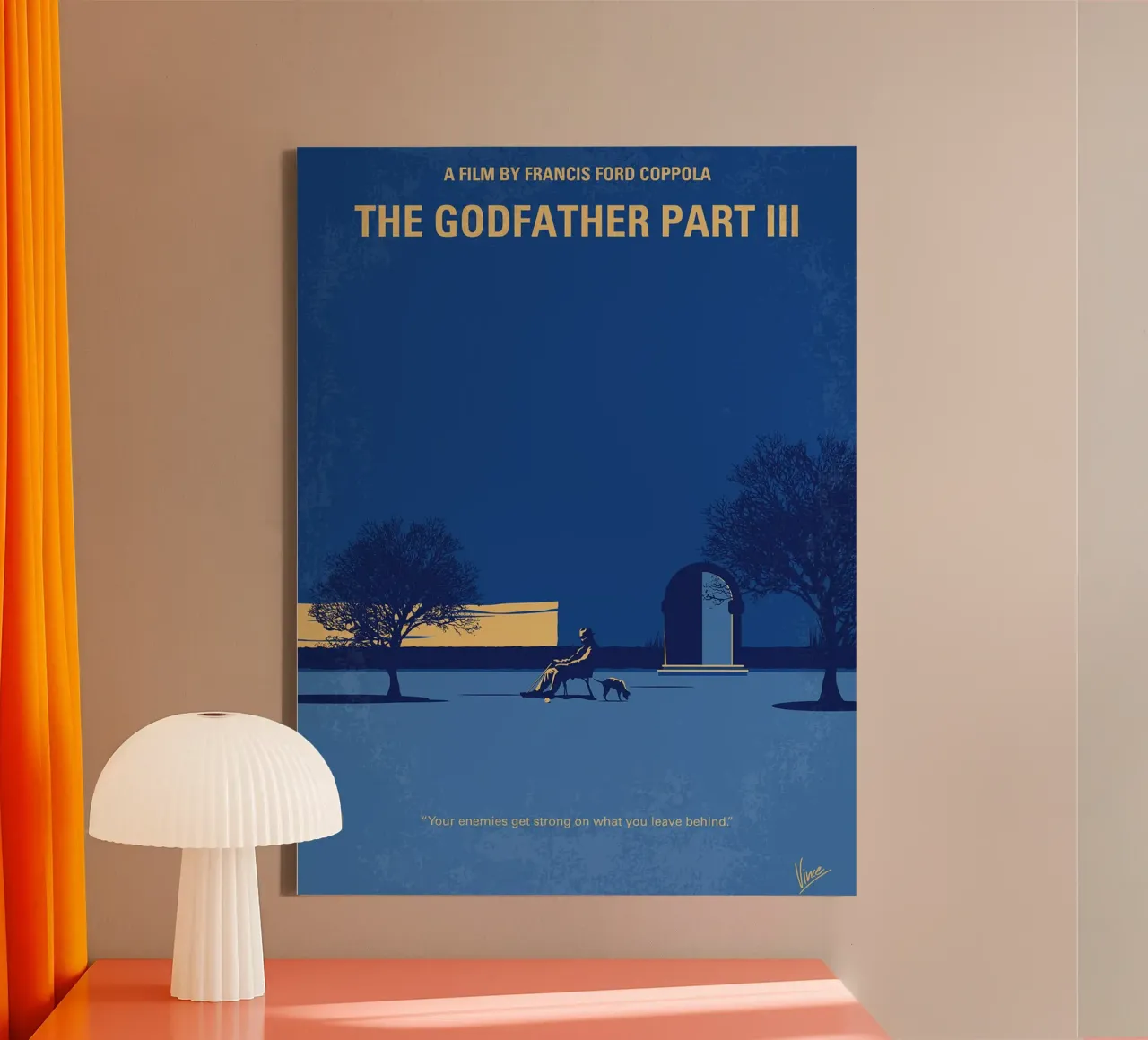 The Godfather Deel III door Chungkong canvas met Baklijst van jammie
