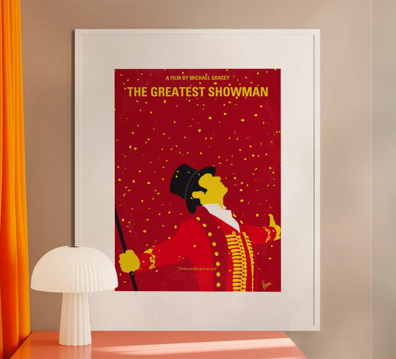 Il più grande spettacolo (The Greatest Showman) di Chungkong poster con telaio in alluminio da jammie