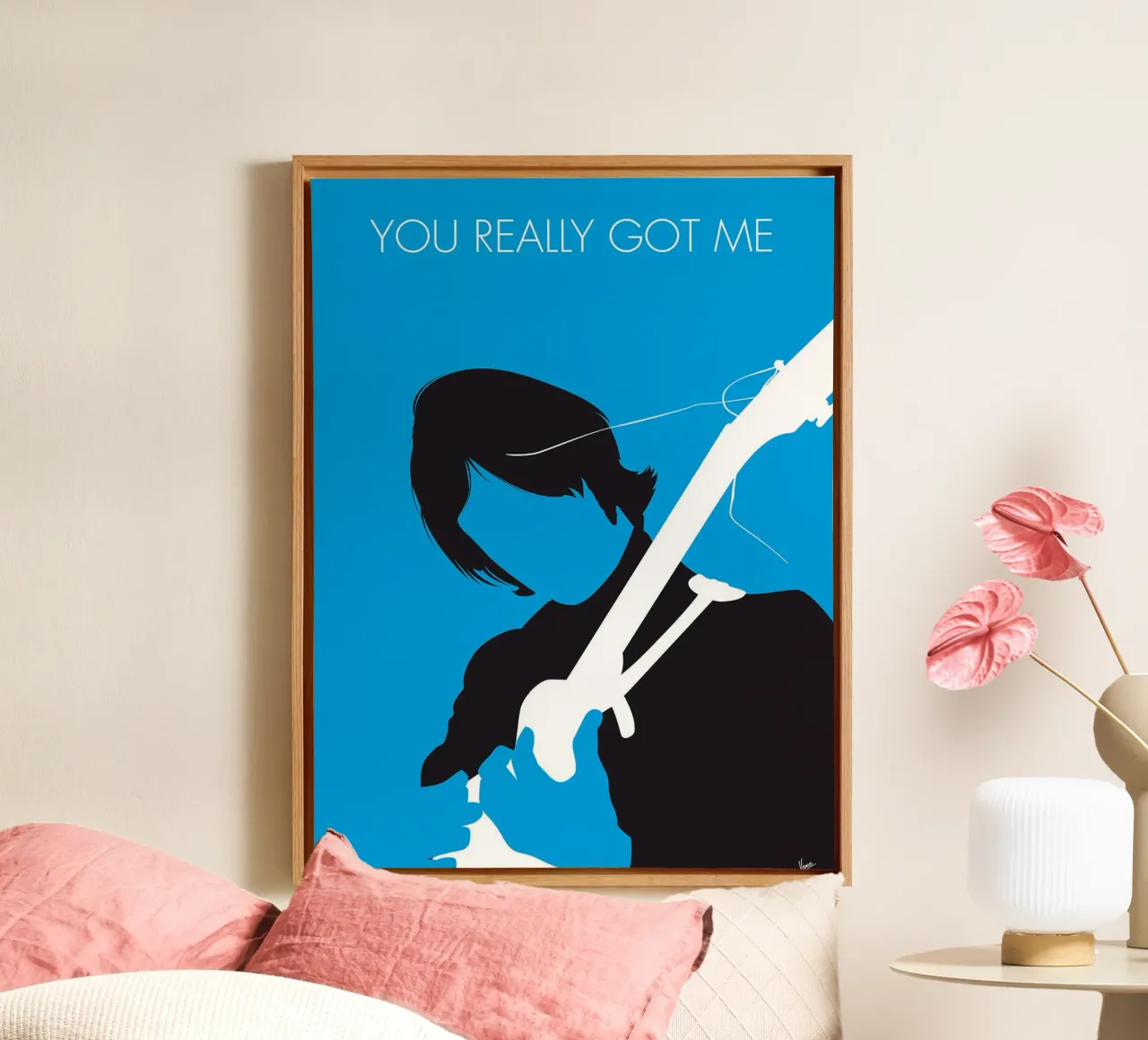 The Kinks - You Really Got Me by Chungkong lienzo con Marco flotante de jammie