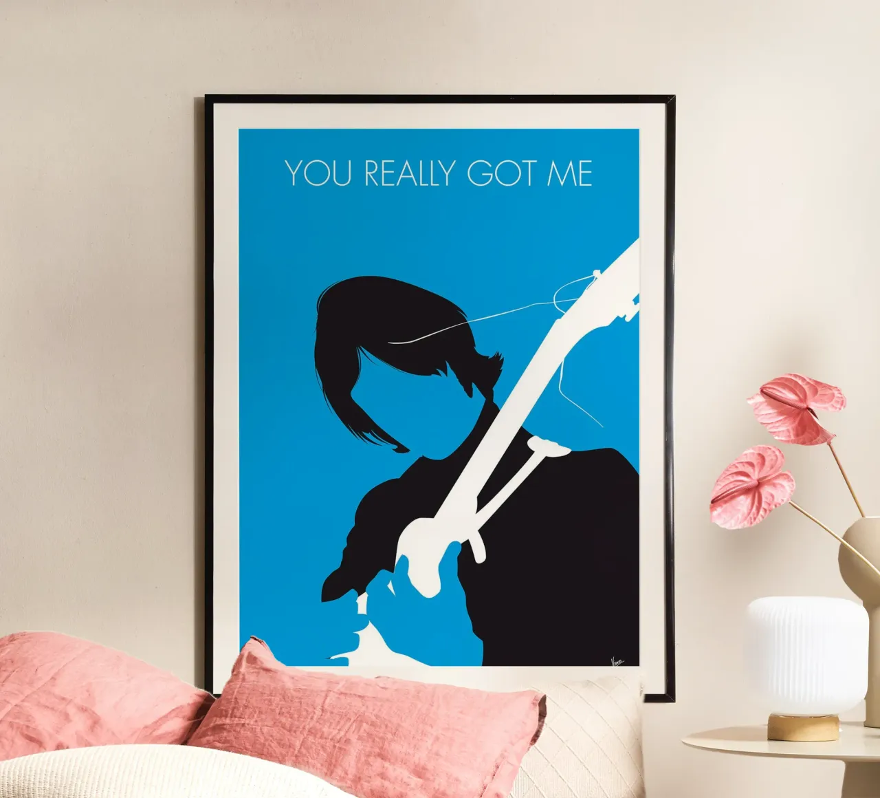 The Kinks - You Really Got Me di Chungkong poster con telaio in alluminio da jammie