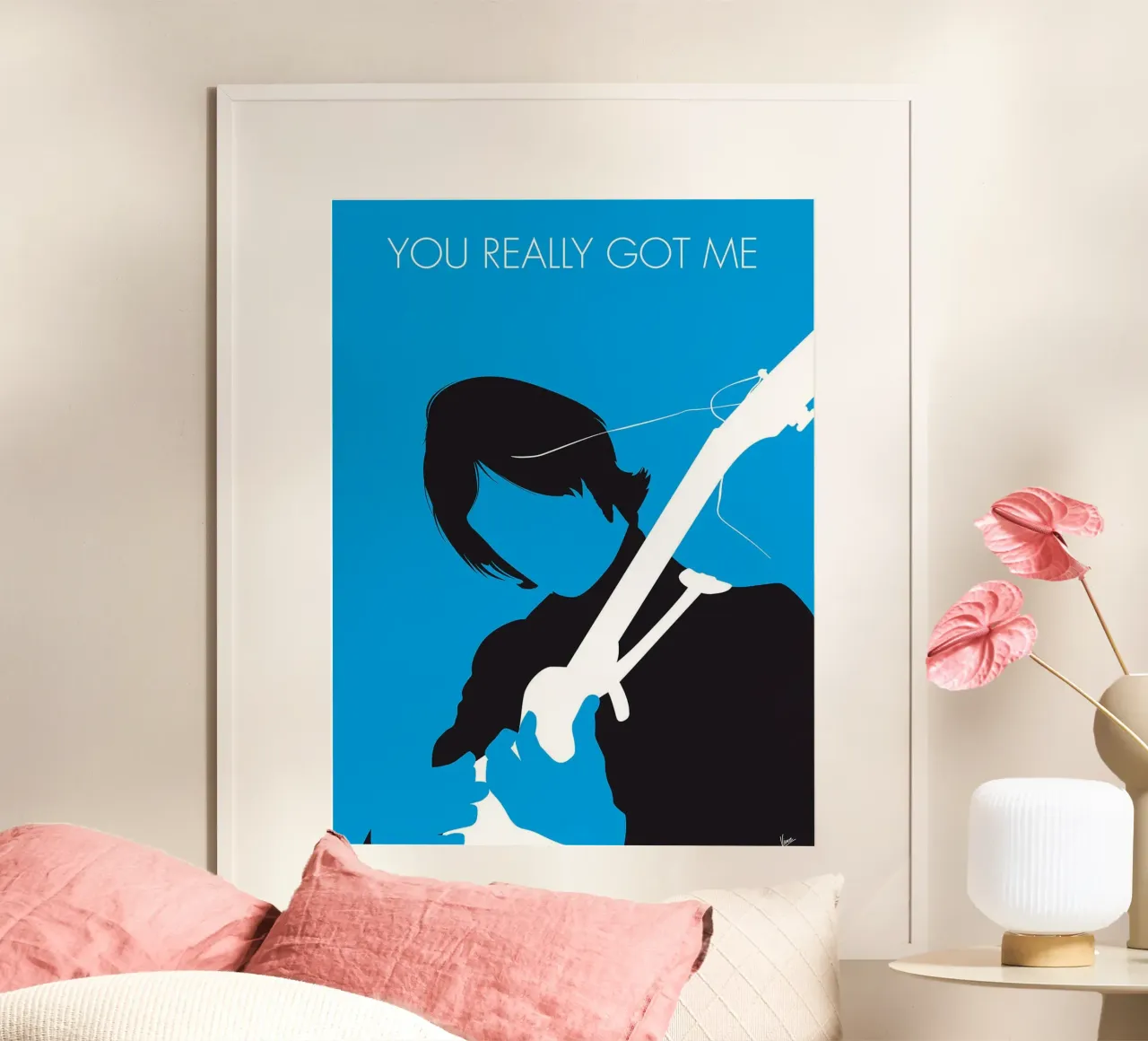 The Kinks - You Really Got Me di Chungkong poster con telaio in alluminio da jammie