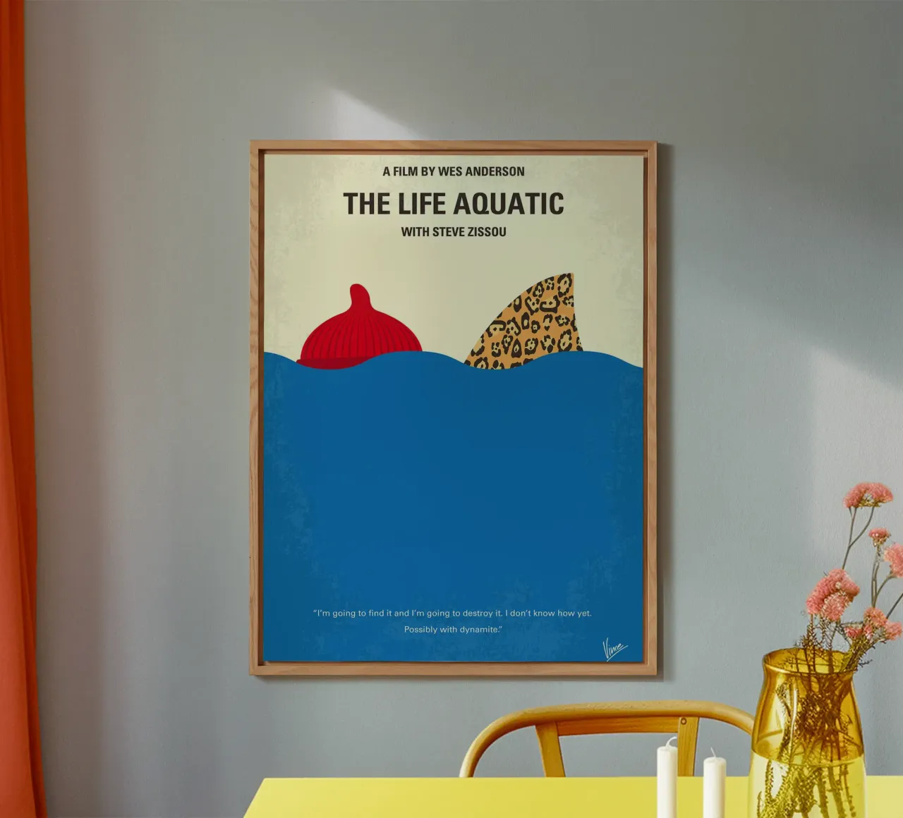 La vita acquatica con Steve Zissou di Chungkong alluminio dibond da jammie